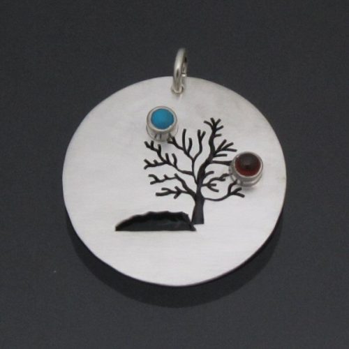Tree-of-Life-Pendant-Large-with-3mm-Turquoise-and-Garnet