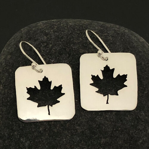 Maple-Leaf-Earrings-Square-on-stone