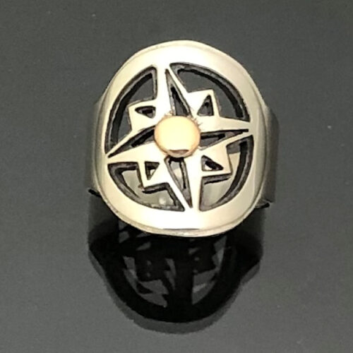 Compass-Ring-Pierced-Oxidized-Top